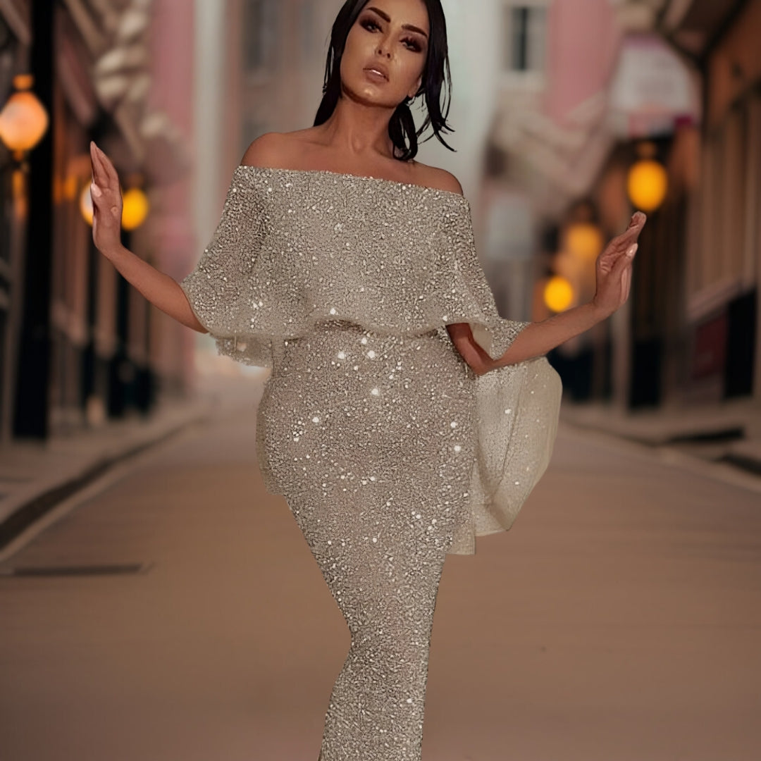 Women Dress | Off-Shoulder Full Length Design