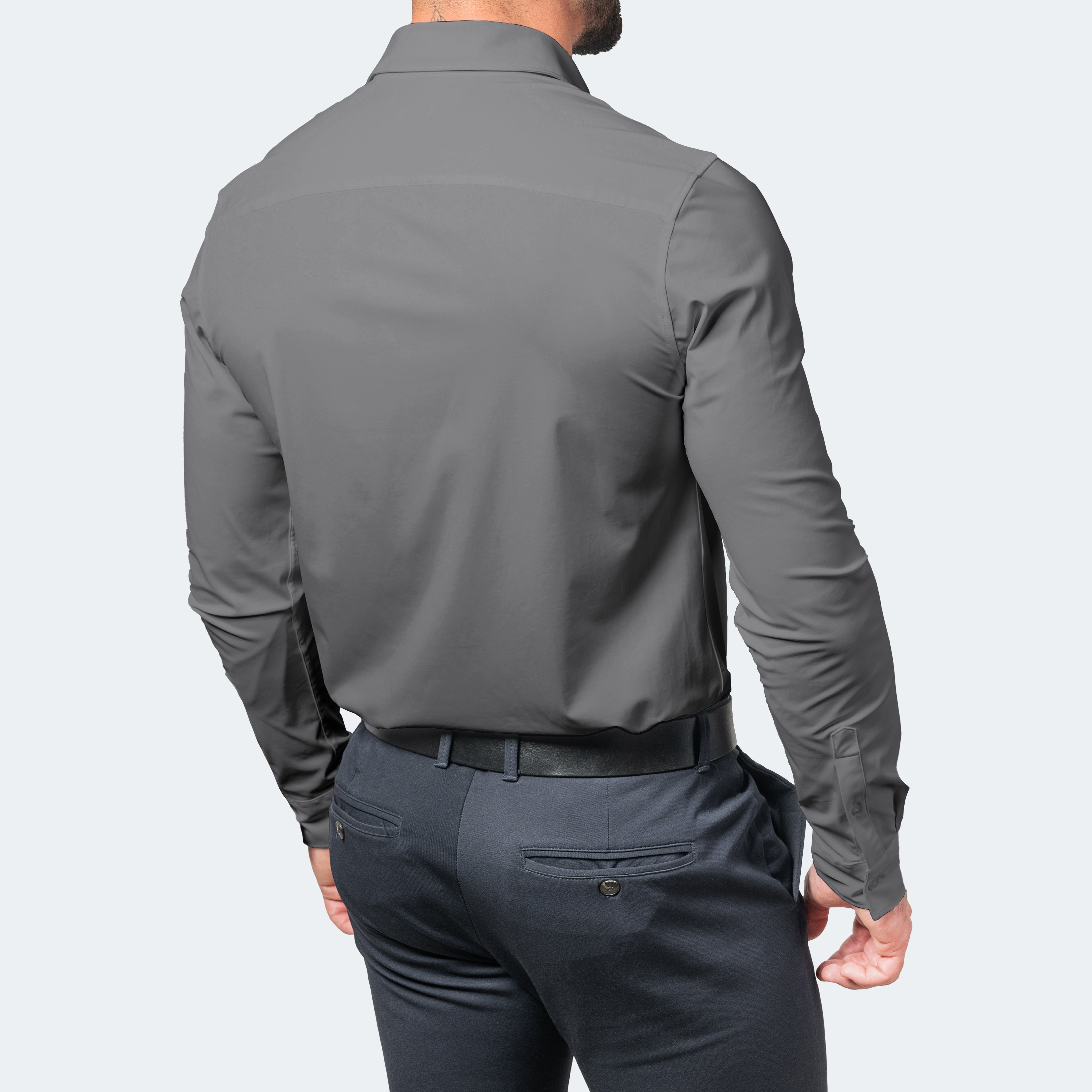 Herren Hemd | breiter Kragen mit Knopfleiste