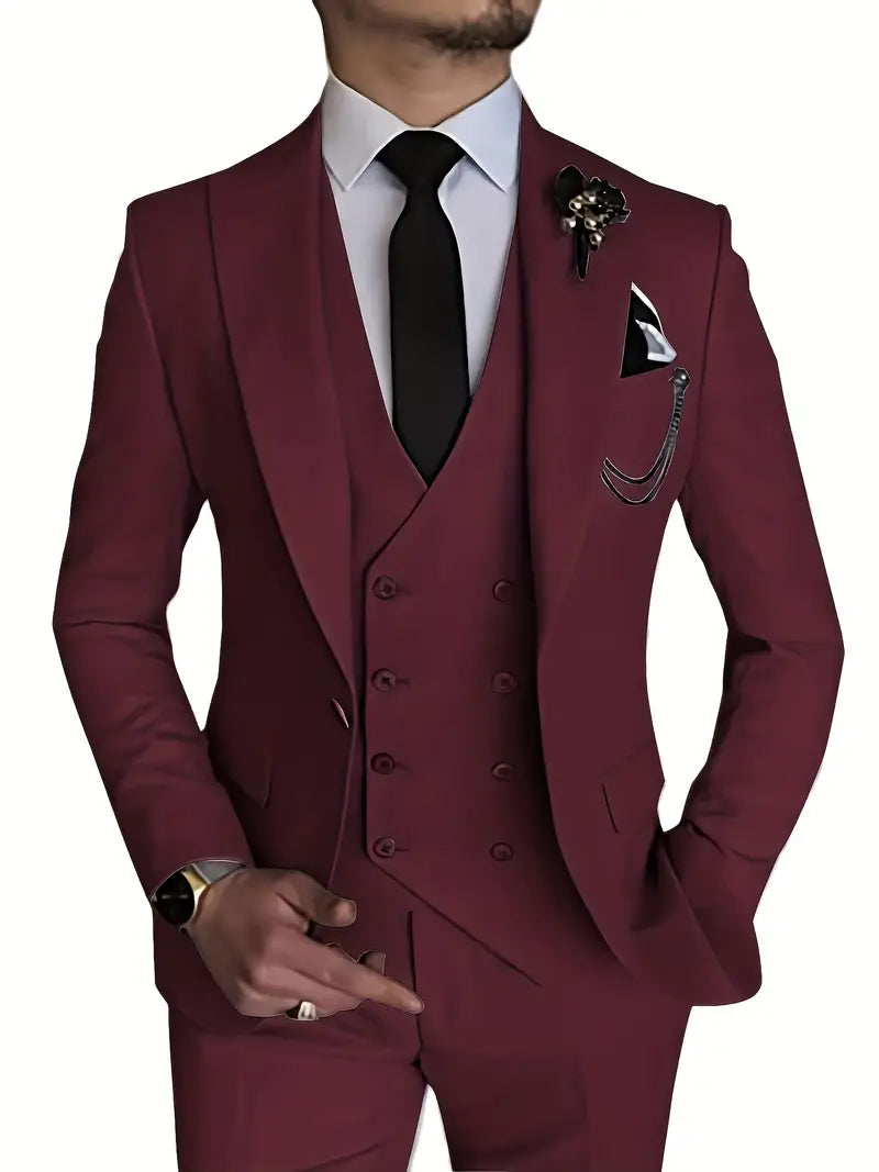 Herren Business-Set | Blazer, Weste und Hose in klarer Form