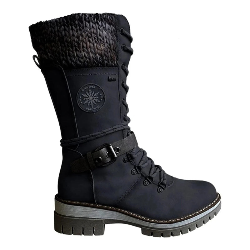 Damen-Schnürstiefel mit mittlerer schafthöhe | Wintertauglich