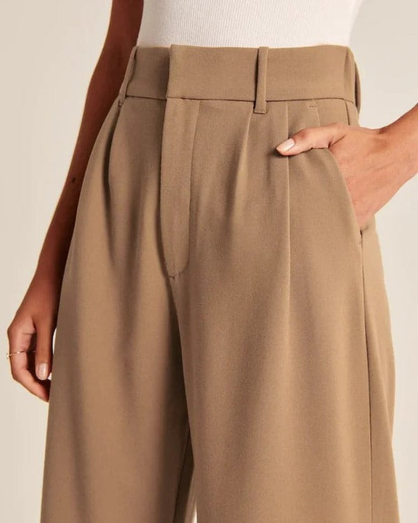 Damen Pantalon | Weite Beine mit hoher Taille
