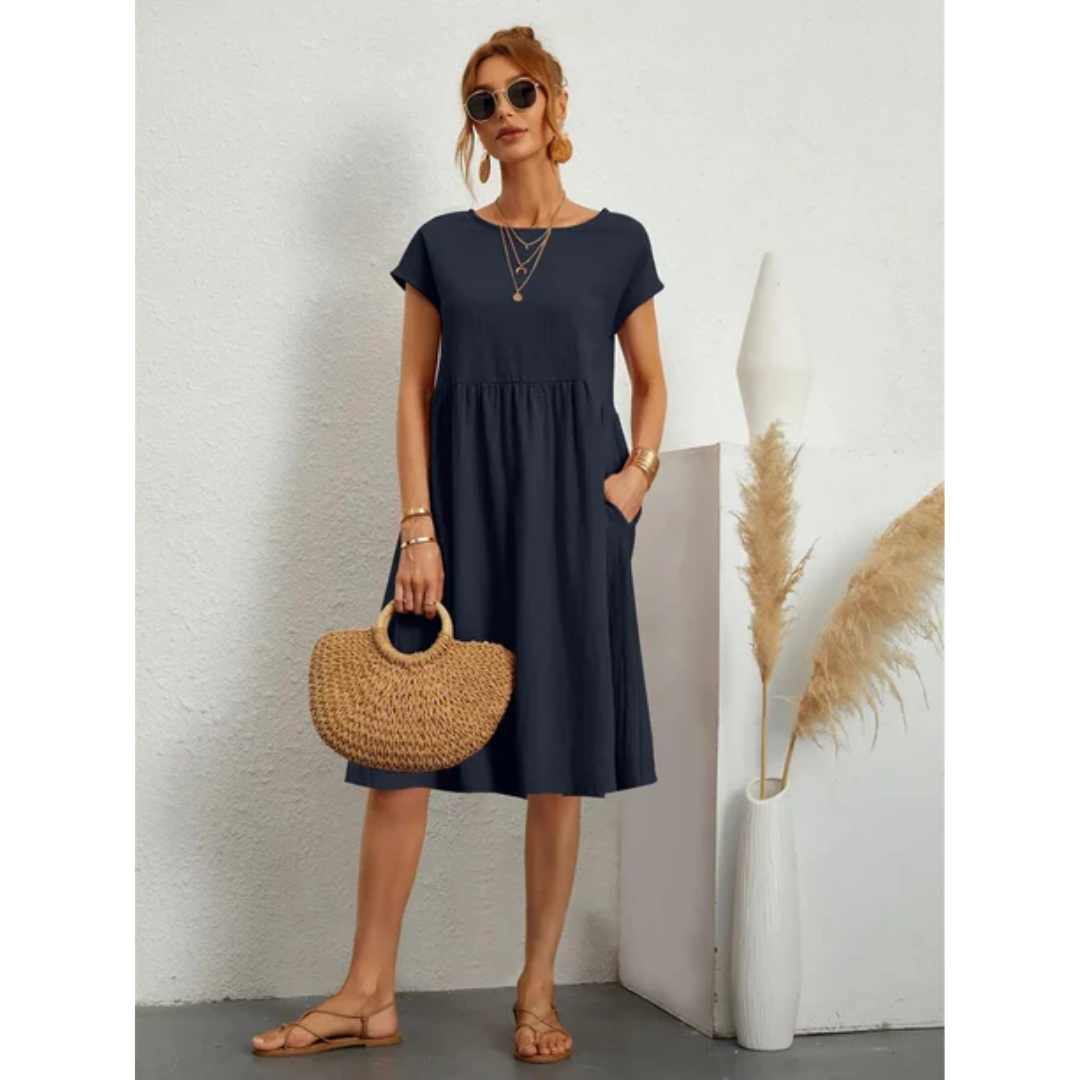 Women Dress | Short-Sleeve Midi Length Design