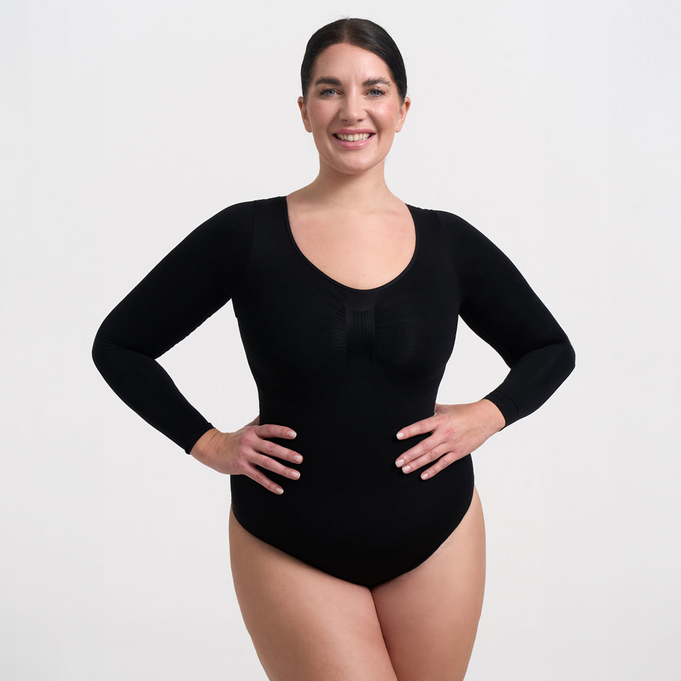 Damen Body | langärmelig mit durchgehender Fläche und Rückenöffnung