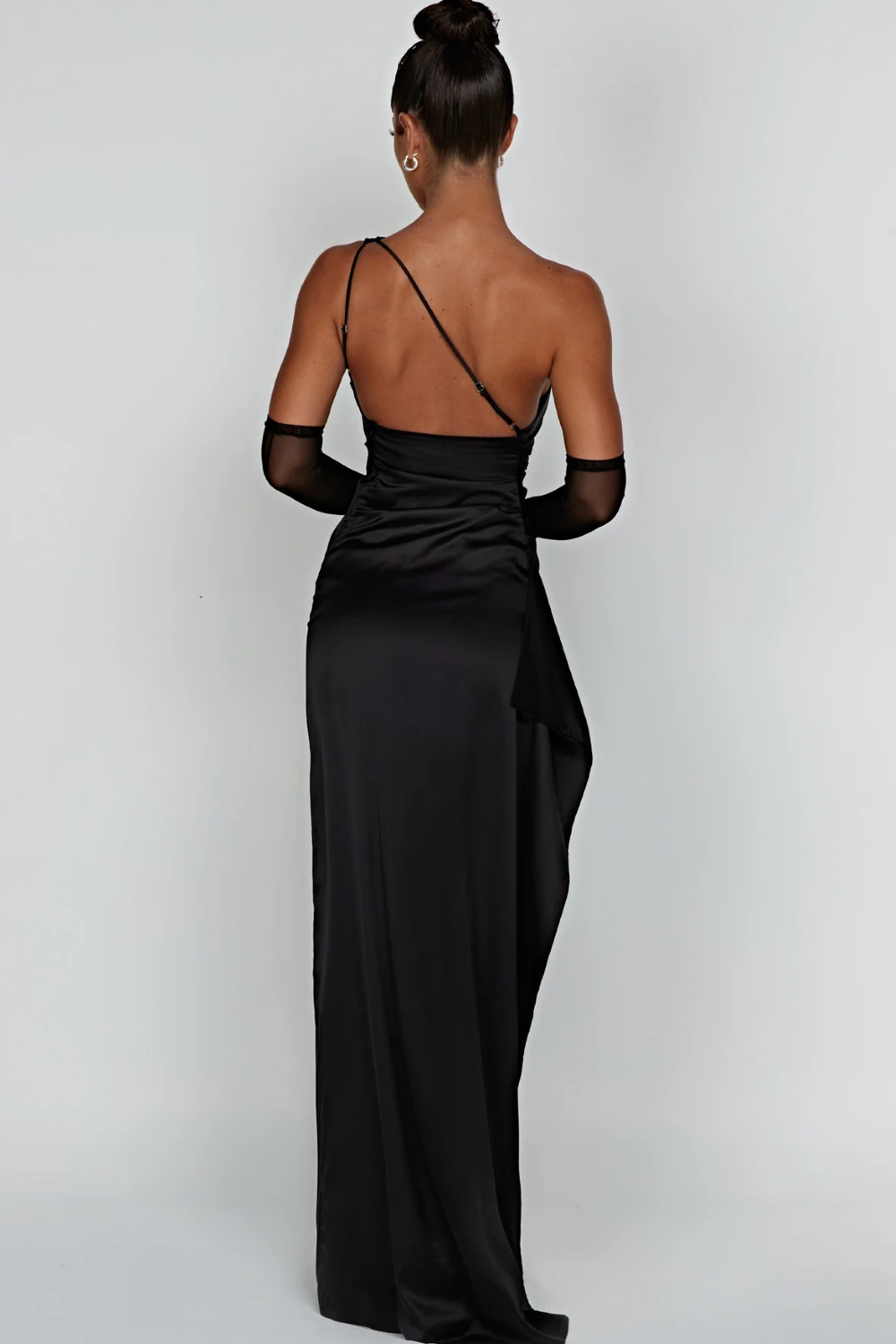 Women Maxi Dress | One Shoulder Design With Thigh Slit Maxi Length