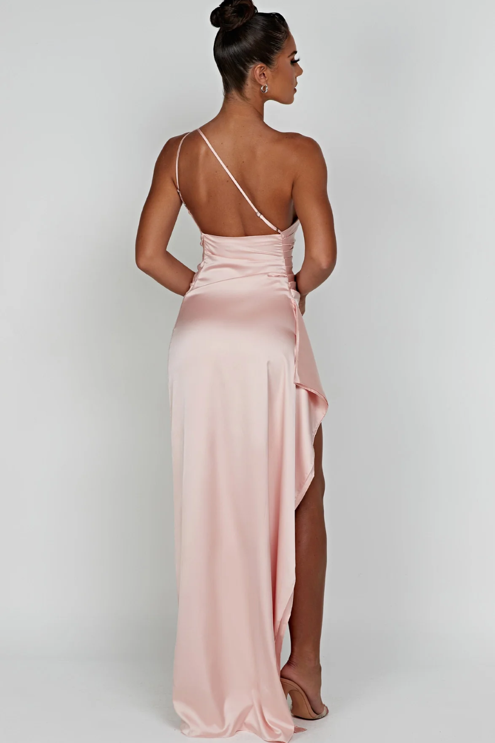 Women Maxi Dress | One Shoulder Design With Thigh Slit Maxi Length