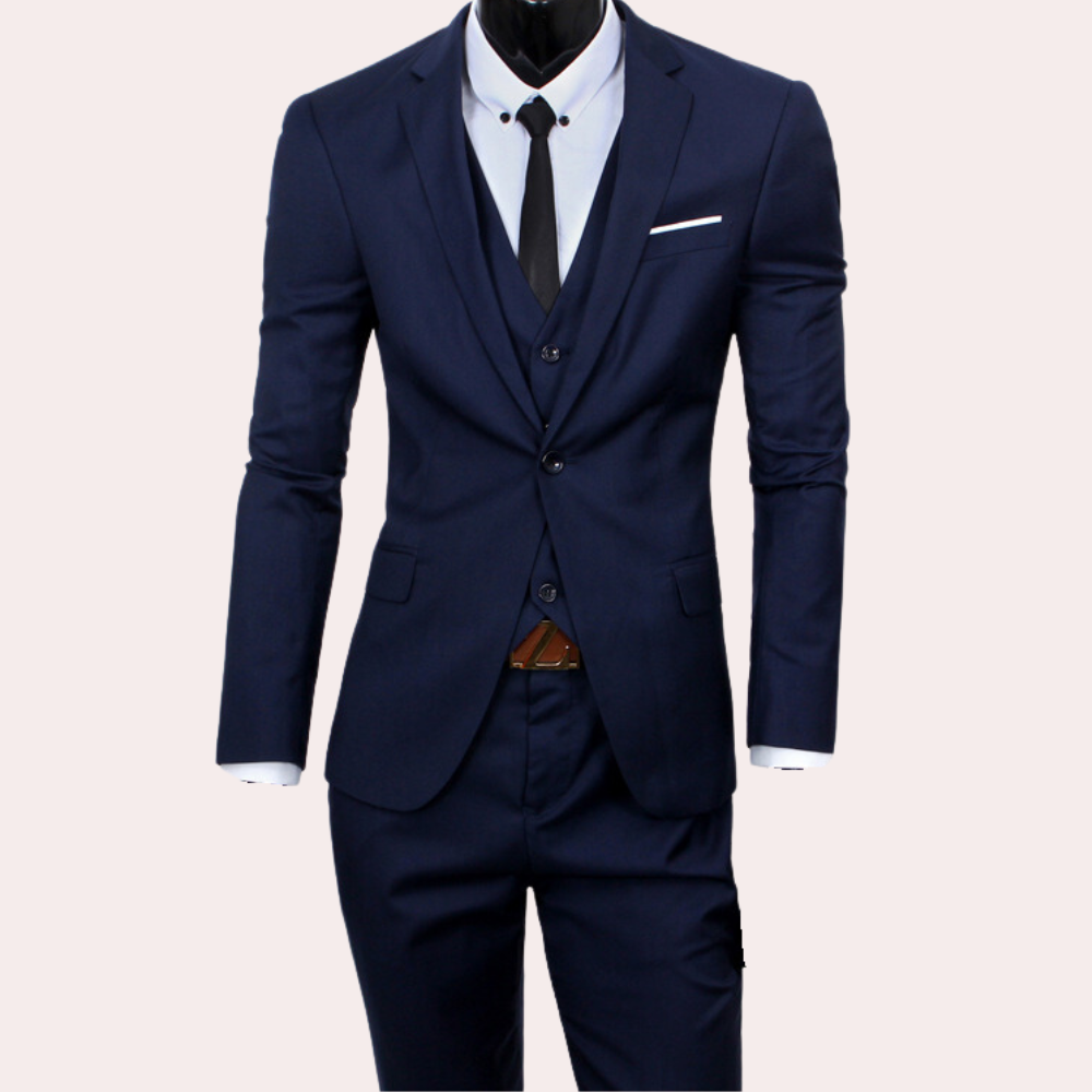 Herren-Anzug mit Schlanker Passform | dreiteiliges Set