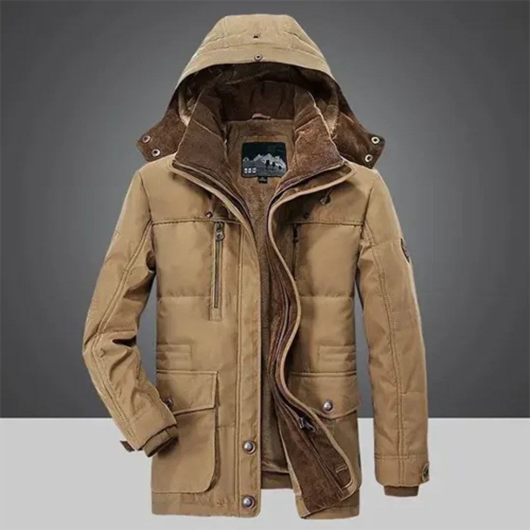 Herren-Winterjacke mit Kapuze und Verstärkung | isolierte Ausführung