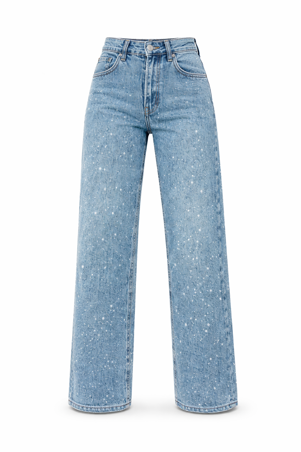 Damen Hose | Hoch geschnittene Ausführung mit Glitzerakzenten