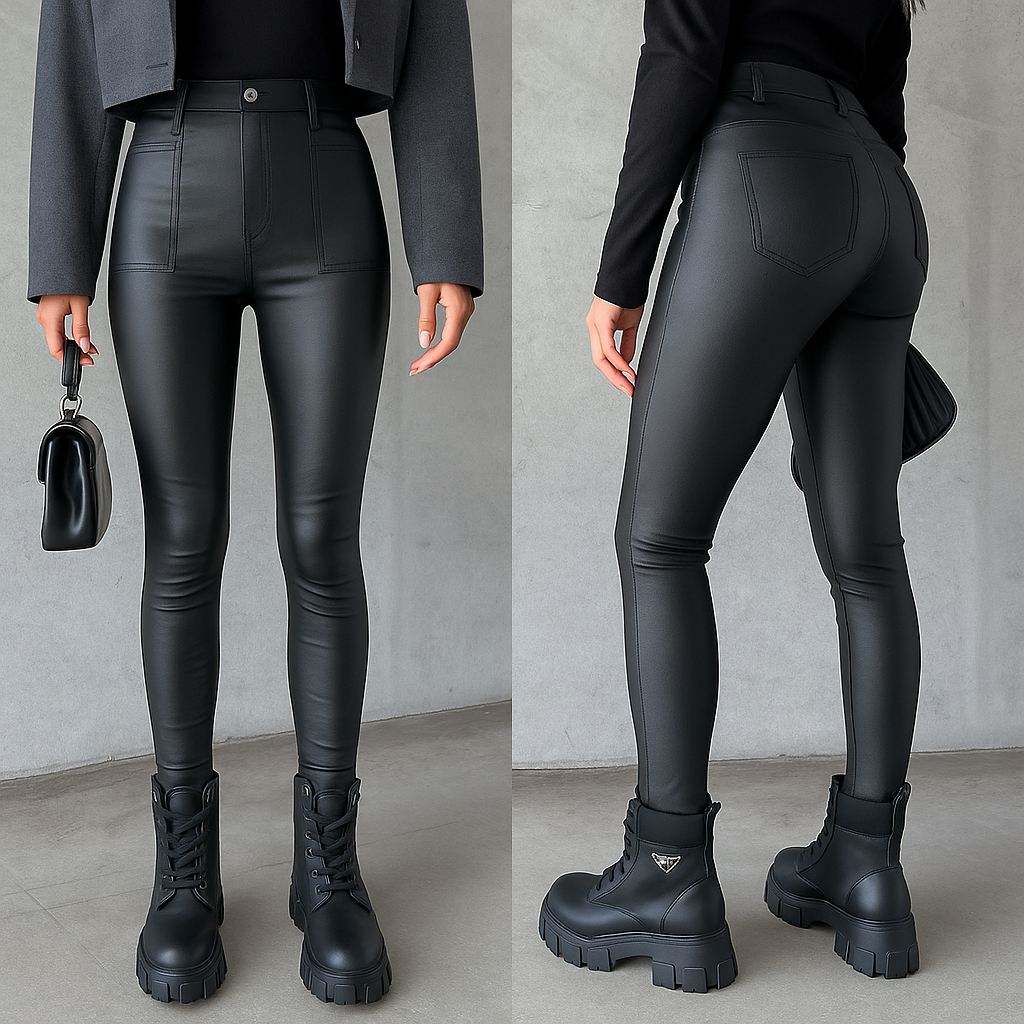 Damen Hose | Gerade Ausführung mit strukturierter Oberfläche