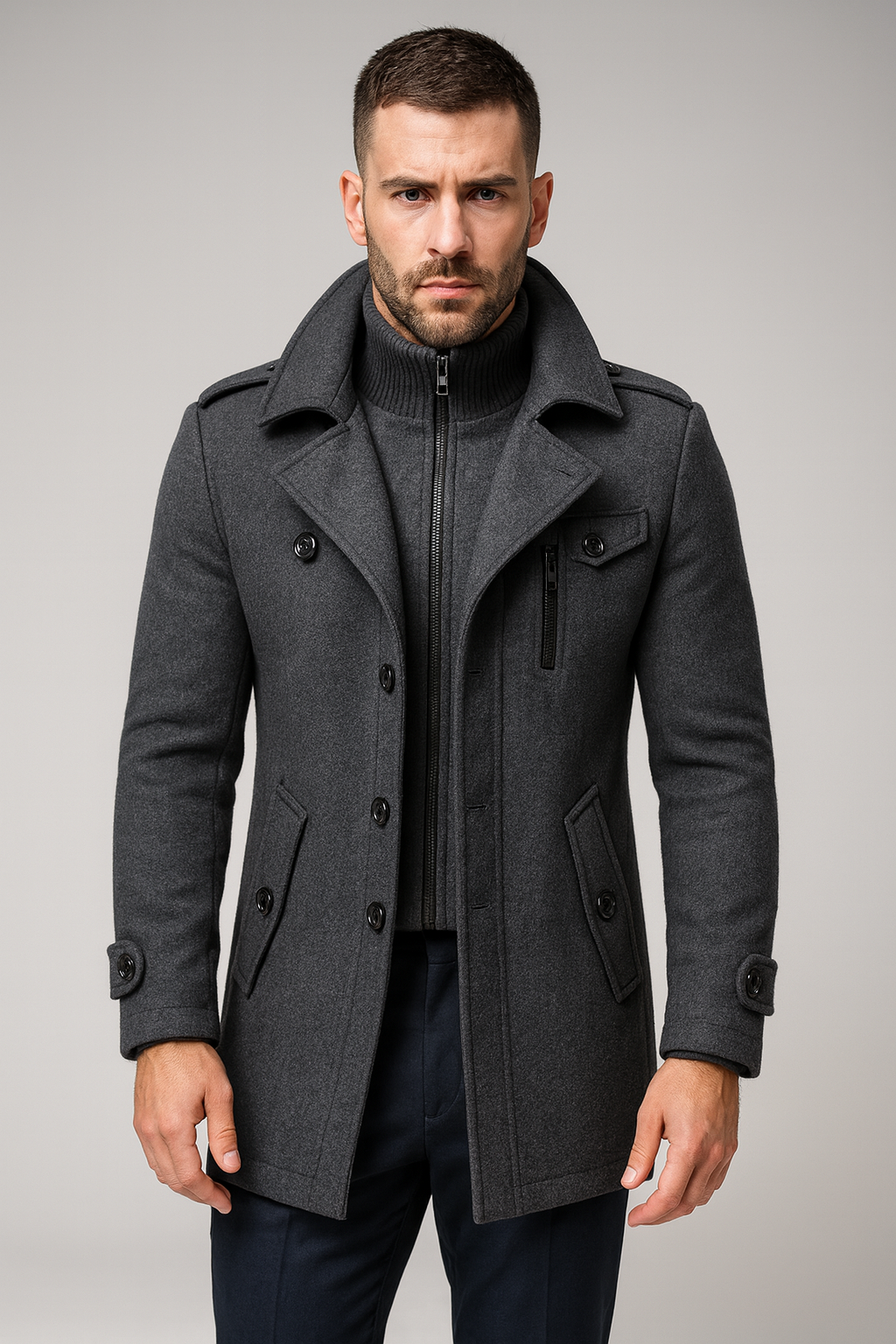 Herrenmantel | Langarm Saisonale Oberbekleidung Herbst Winter