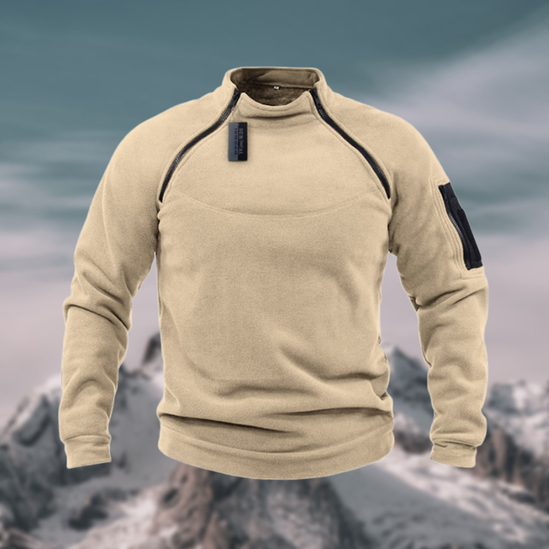 Herren Fleecepullover | winddichte Ausführung mit gerader Form