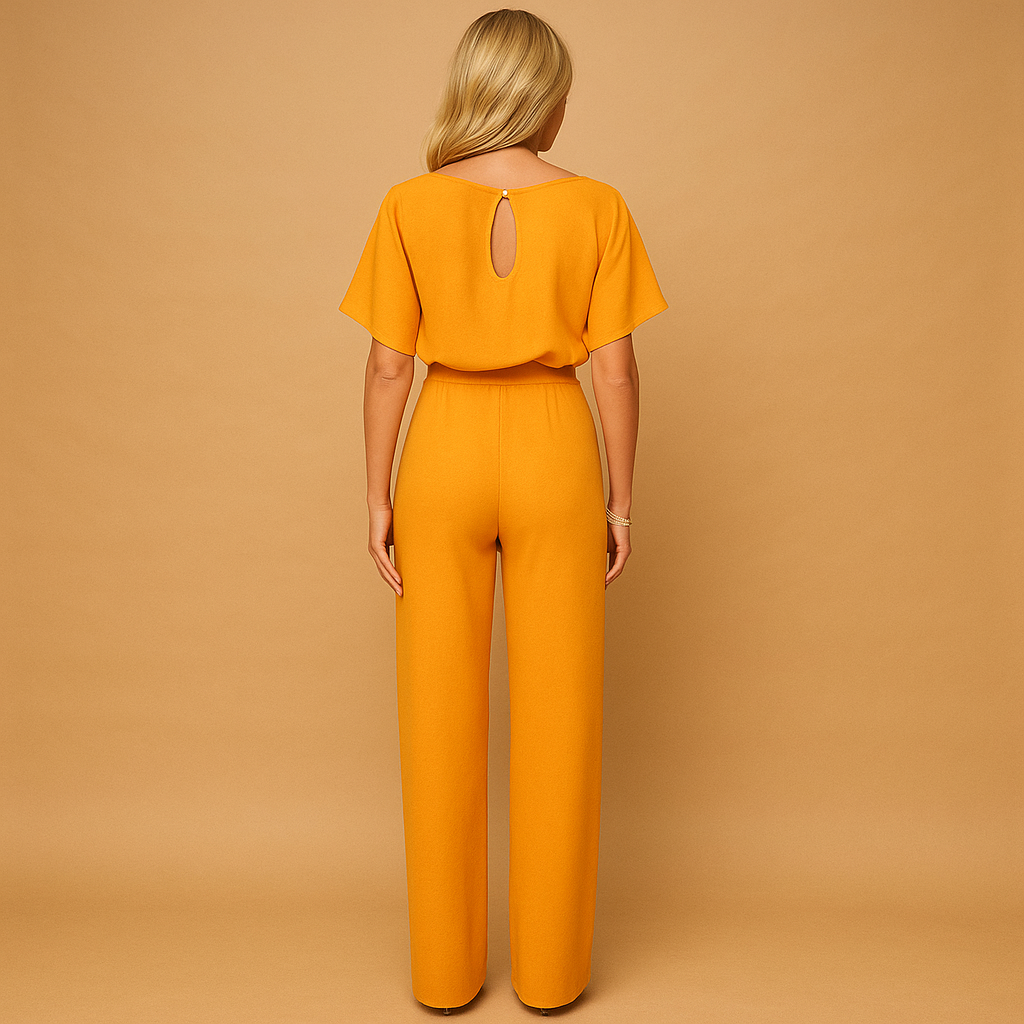 Women Jumpsuit | Fitted High-Waist Lace-Up Design