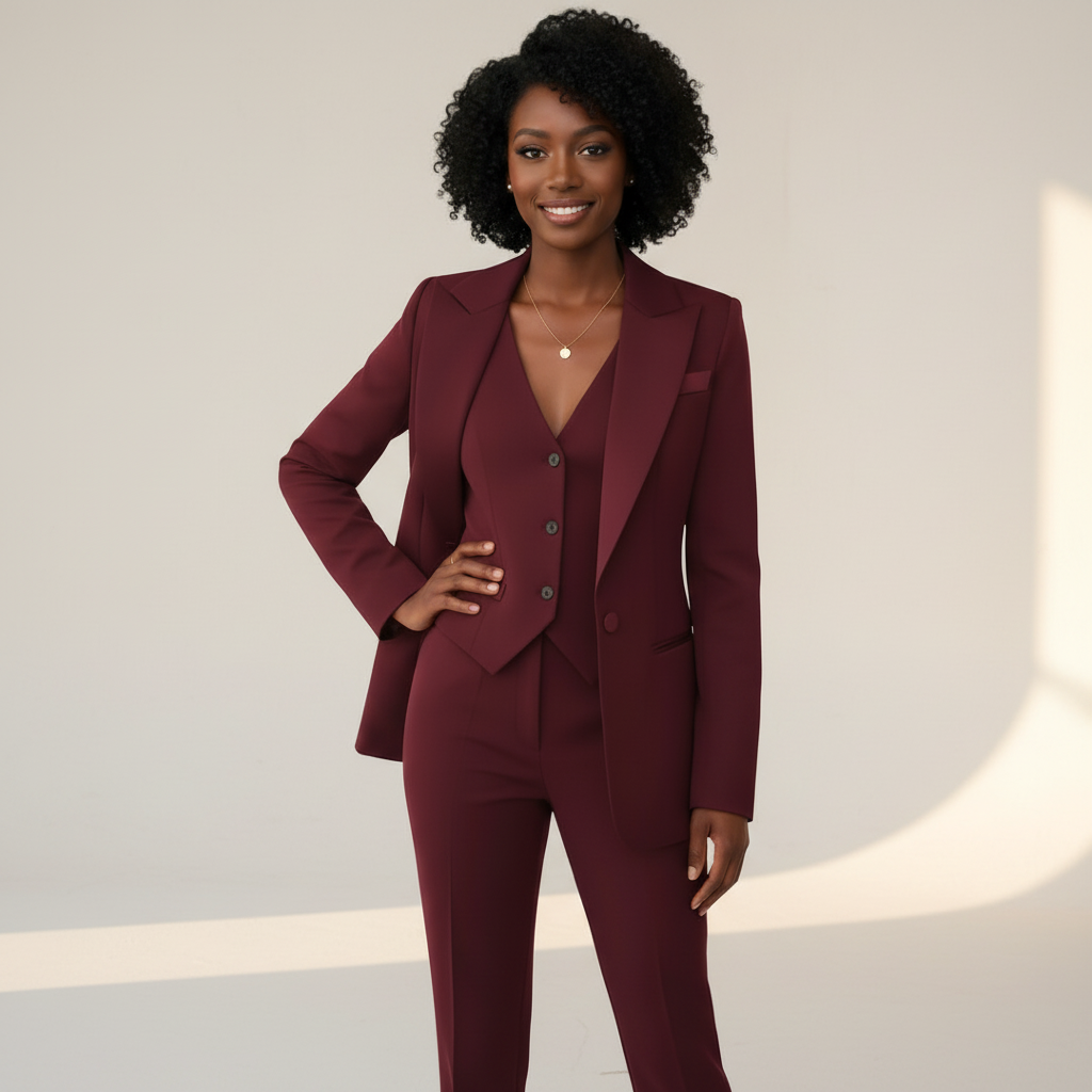 Damen Set | Blazer mit Weste und langer Hose