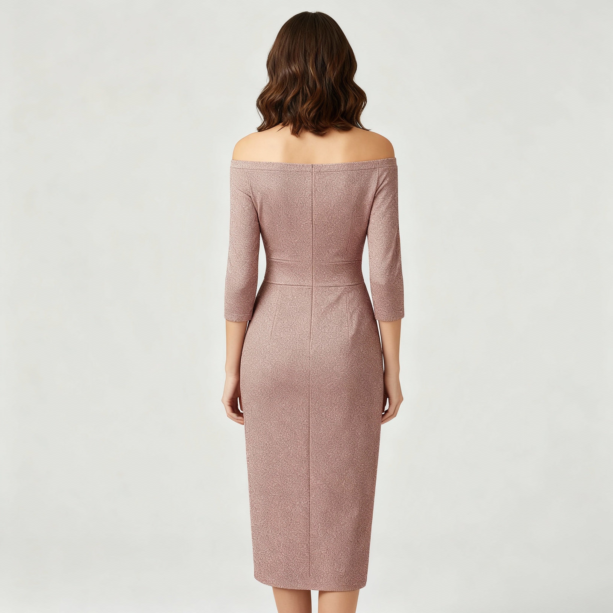 Damen Kleid | mittellange Form mit schulterfreiem Oberteil