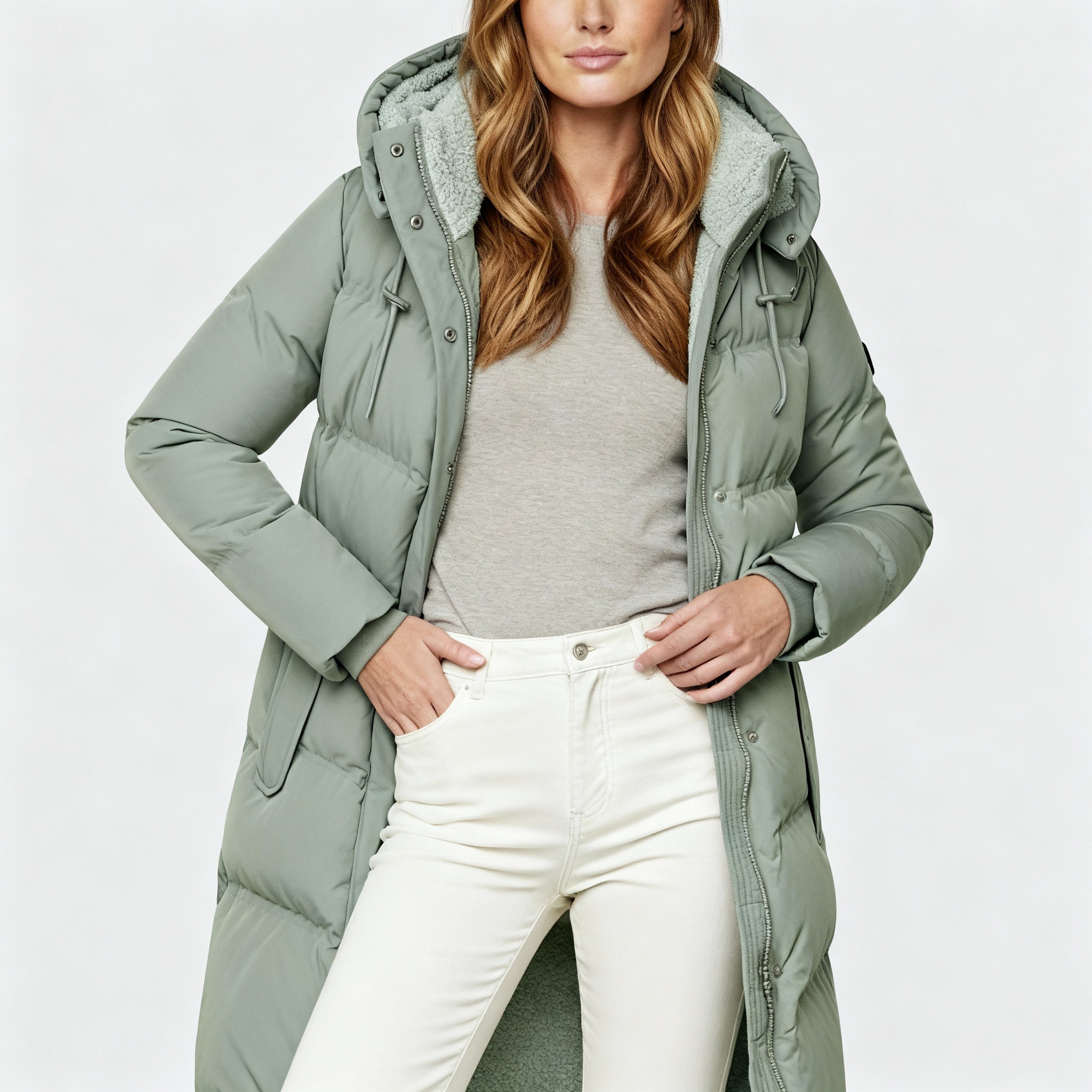 Damen Jacke | gesteppte Form mit durchgehendem Frontverschluss