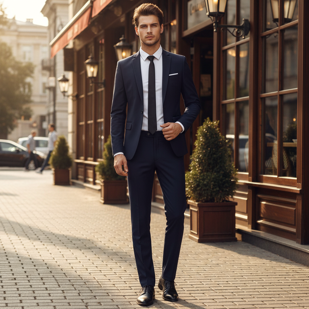 Herren Anzug | Zweiteilige Kombination mit Sakko und Bundhose