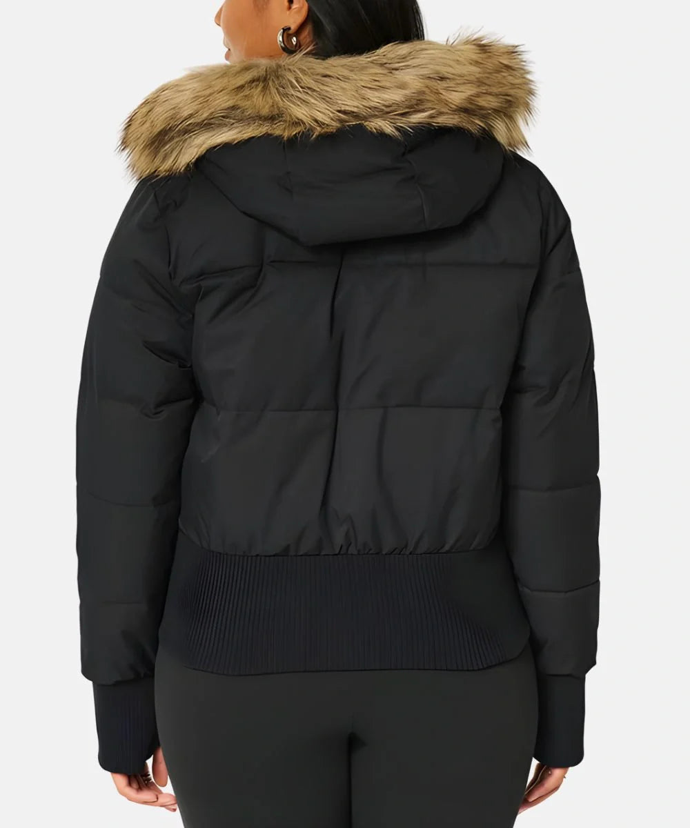 Damen Jacke | Abnehmbare Kapuze mit elastischen Bündchen
