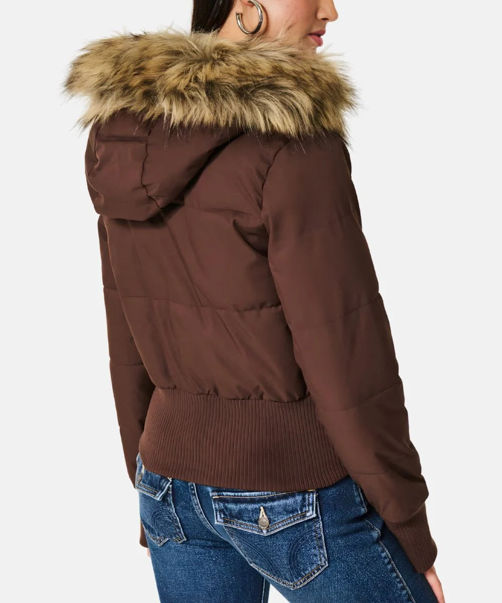 Damen Jacke | Abnehmbare Kapuze mit elastischen Bündchen