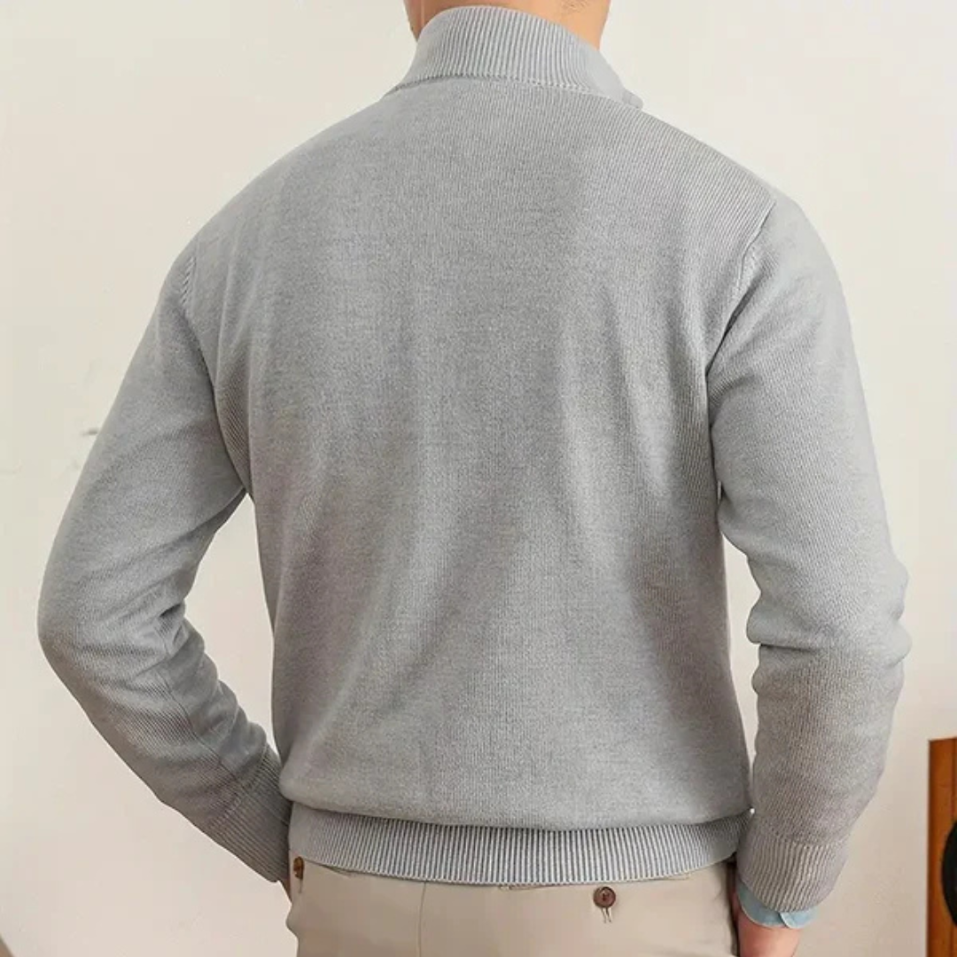 Herren Pullover | Halber Reißverschluss erhöhter Abschluss