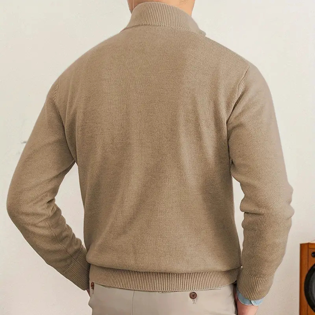 Herren Pullover | Halber Reißverschluss erhöhter Abschluss