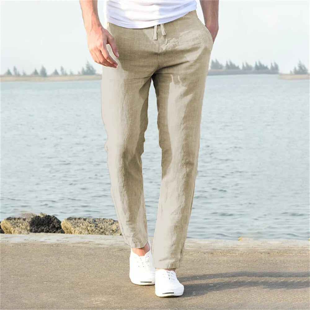 Herren Hose | leichte sommerliche Form mit weitem Bein