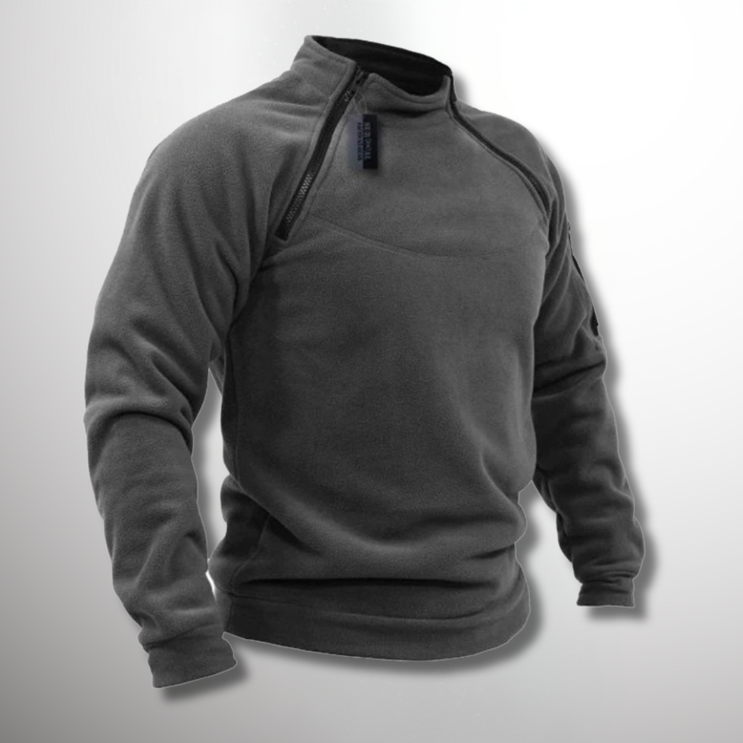 Herren Pullover | mit Schulterreißverschluss und Stehkragen