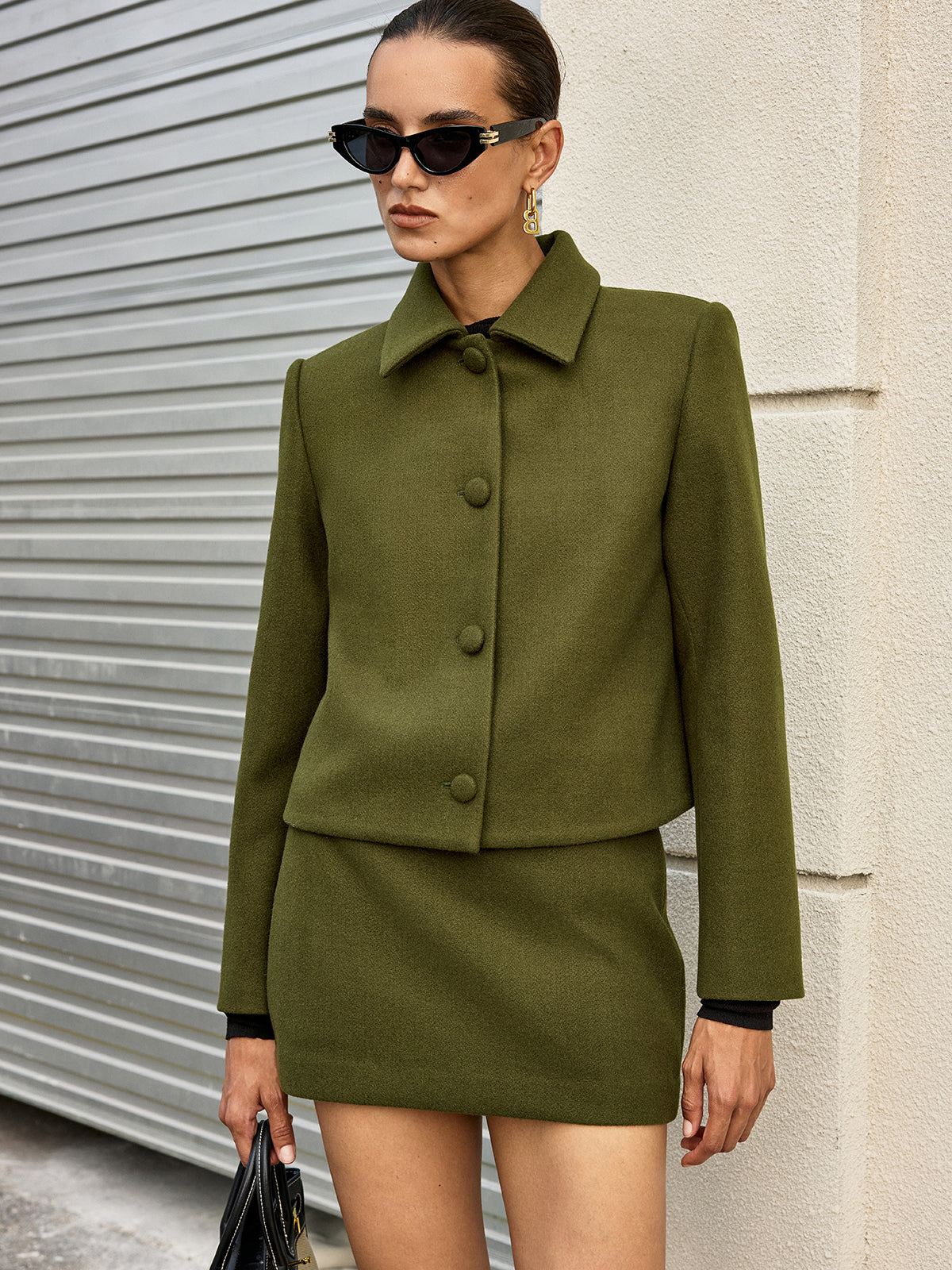 Damen Kurzjacke | Klassische Ausführung mit durchgehendem Verschluss