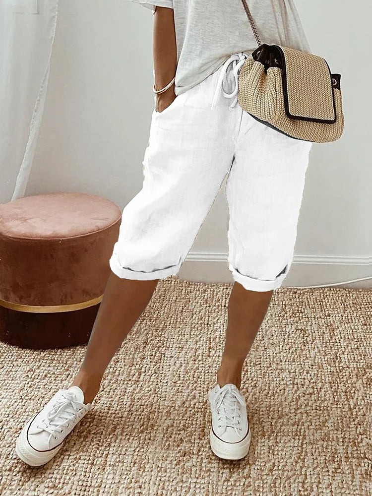 Women Drawstring Shorts | Adjustable Drawstring Relaxed Fit Design