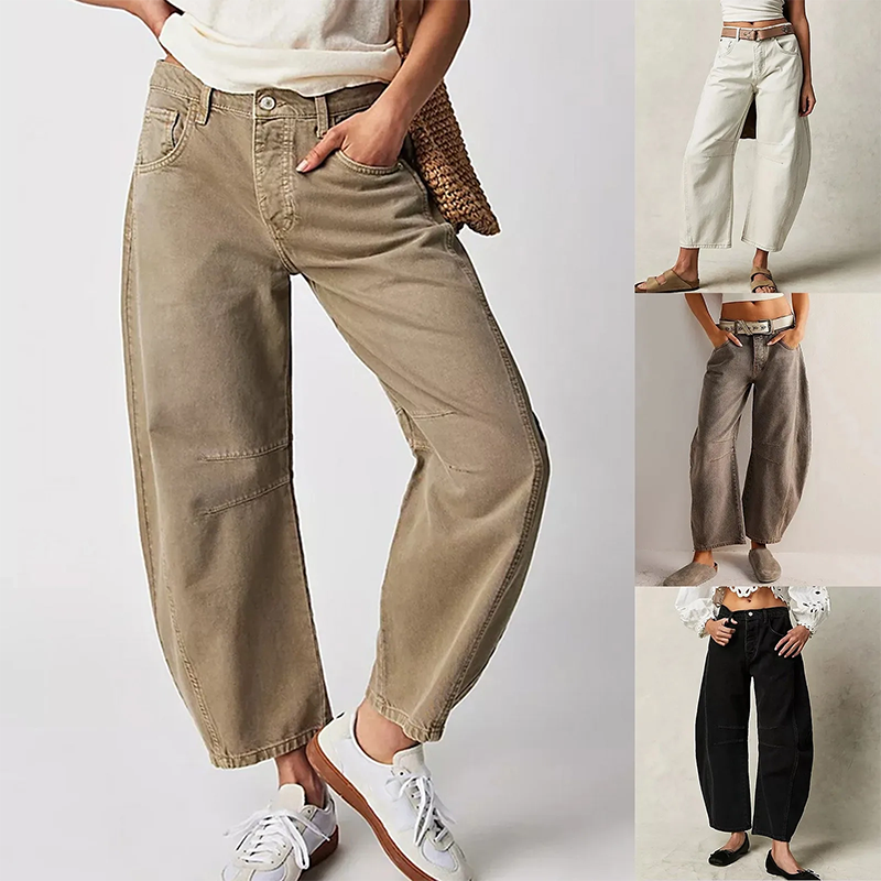 Damen Hose | Weit geschnittene Ausführung mit gerader Form