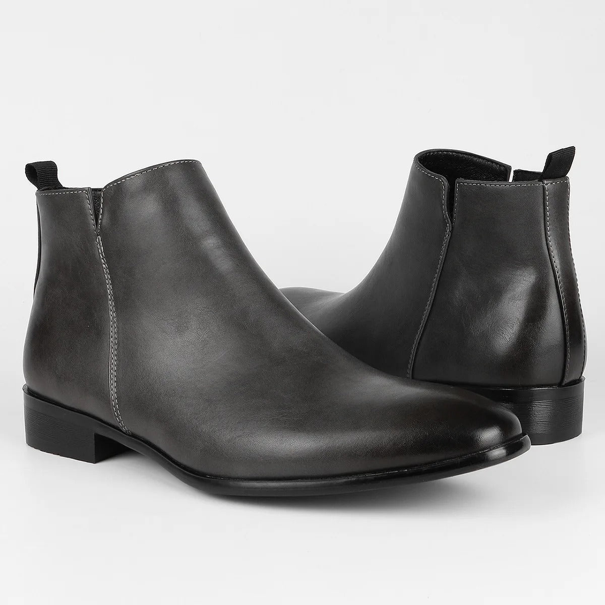 Herren Stiefel | Glatte Schaftform mit elastischem Seiteneinsatz