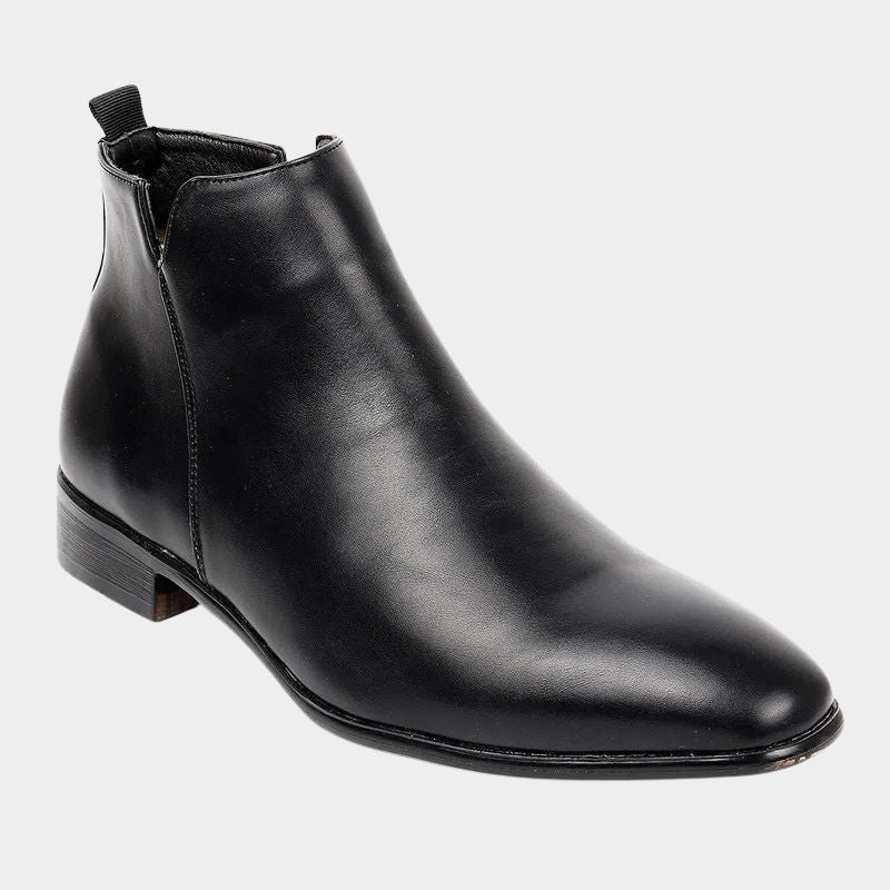 Herren Stiefel | Glatte Schaftform mit elastischem Seiteneinsatz