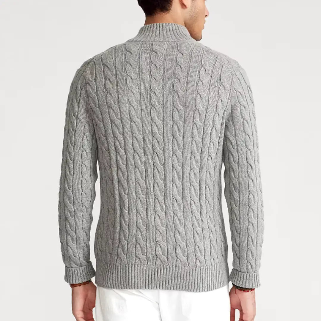 Herren Pullover | Stehkragen mit teilweiser Öffnung