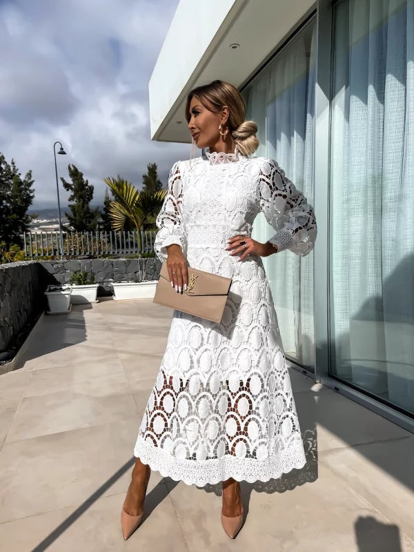 Women Midi Dress | Lace Detail Design