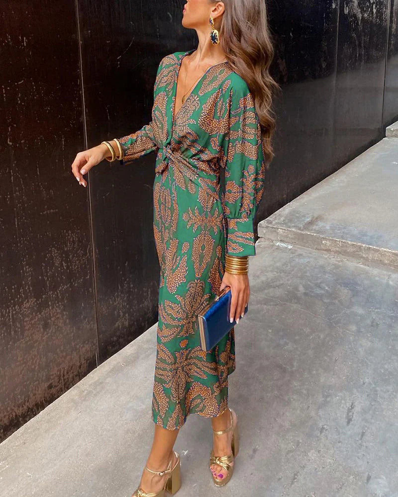 Women Midi Dress | Twist Front Design