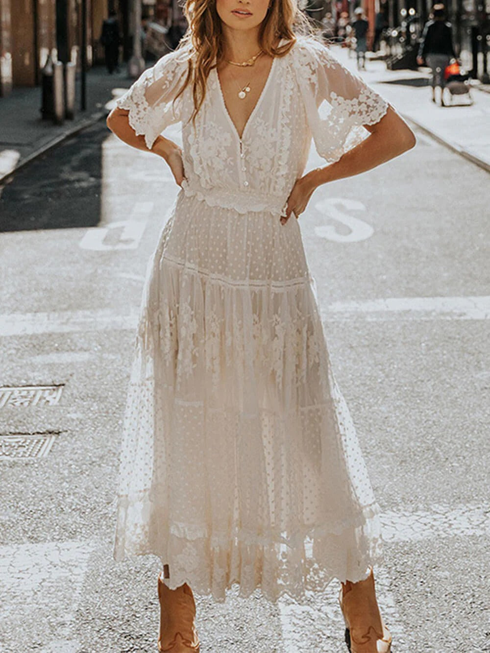 Women Maxi Dress | Pleated Sequin Design