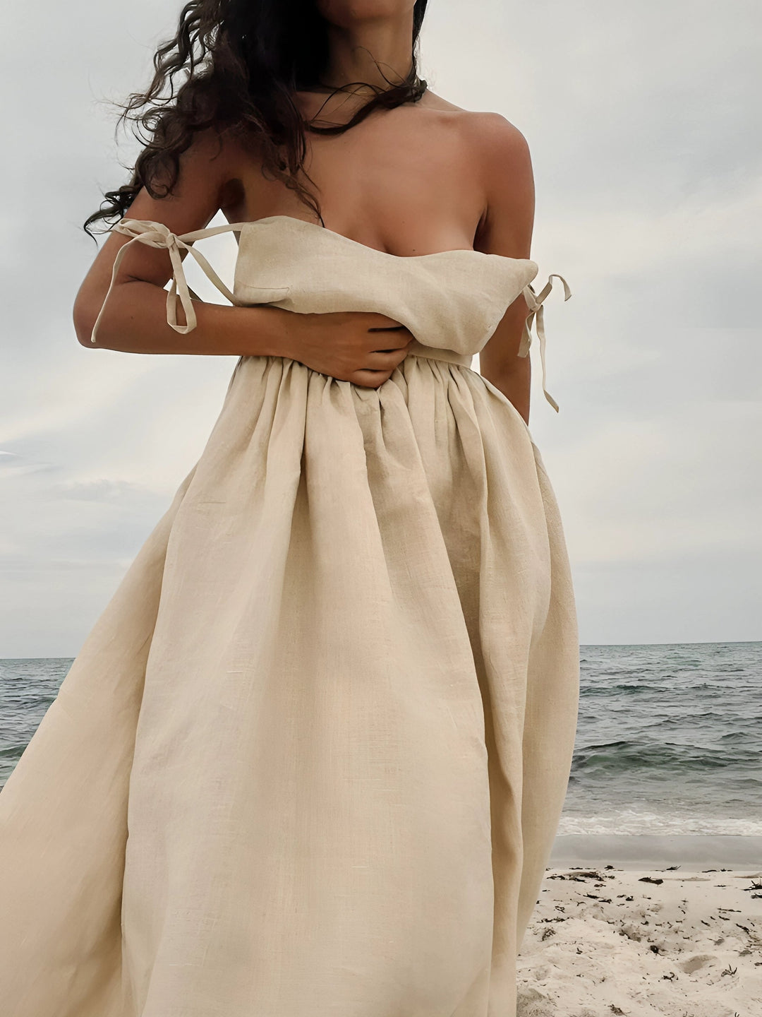 Women Midi Dress | Bow Tie Detail Design