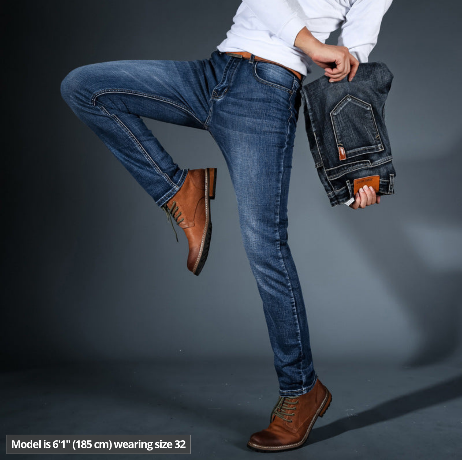 Herren Jeans | Schmaler Schnitt mit sichtbaren Bundschlaufen