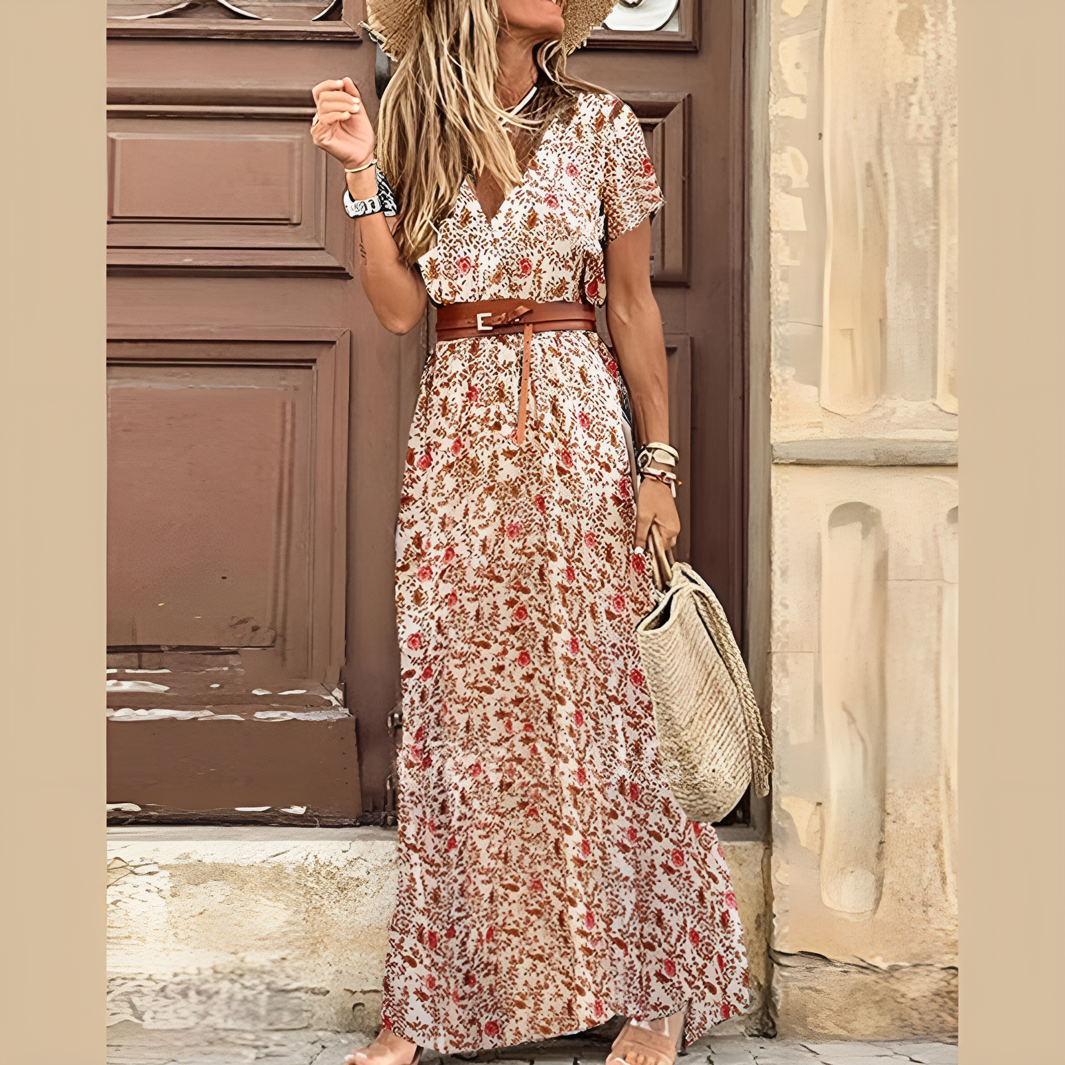 Women Maxi Dress | Printed Decorative Pattern Design