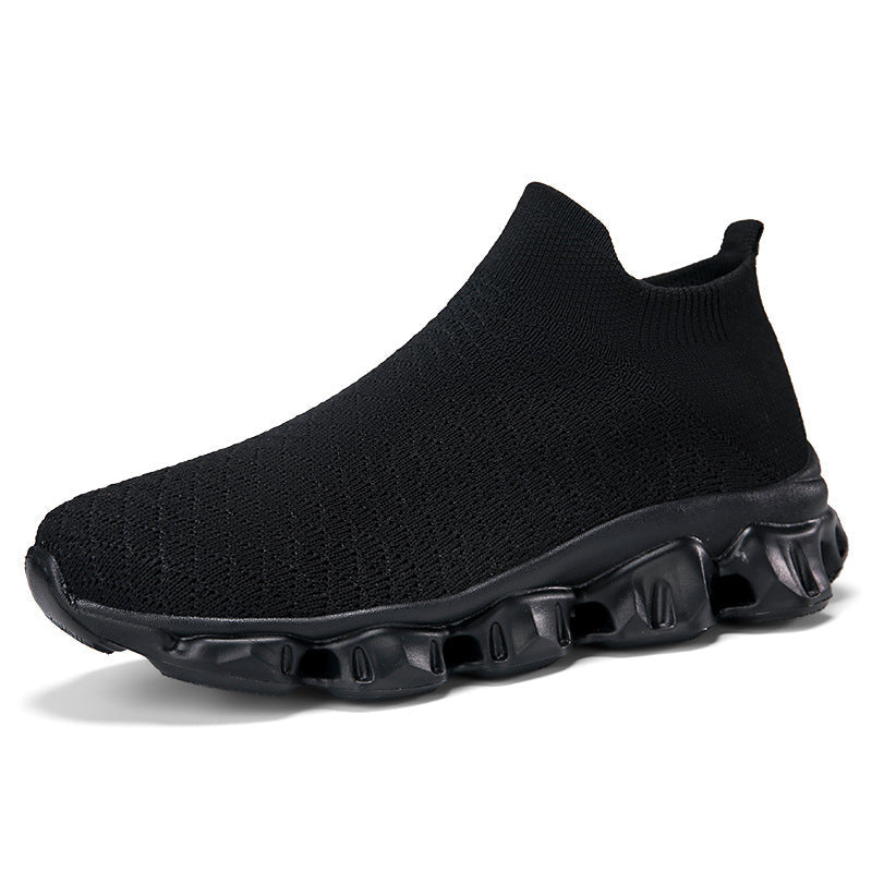 Freizeitschuhe Damen | Elastisches Strickoberteil mit Profilsohle