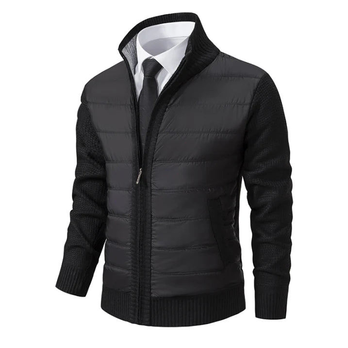 Herren-Steppjacke mit Langarmstruktur | gleichmäßige Steppung