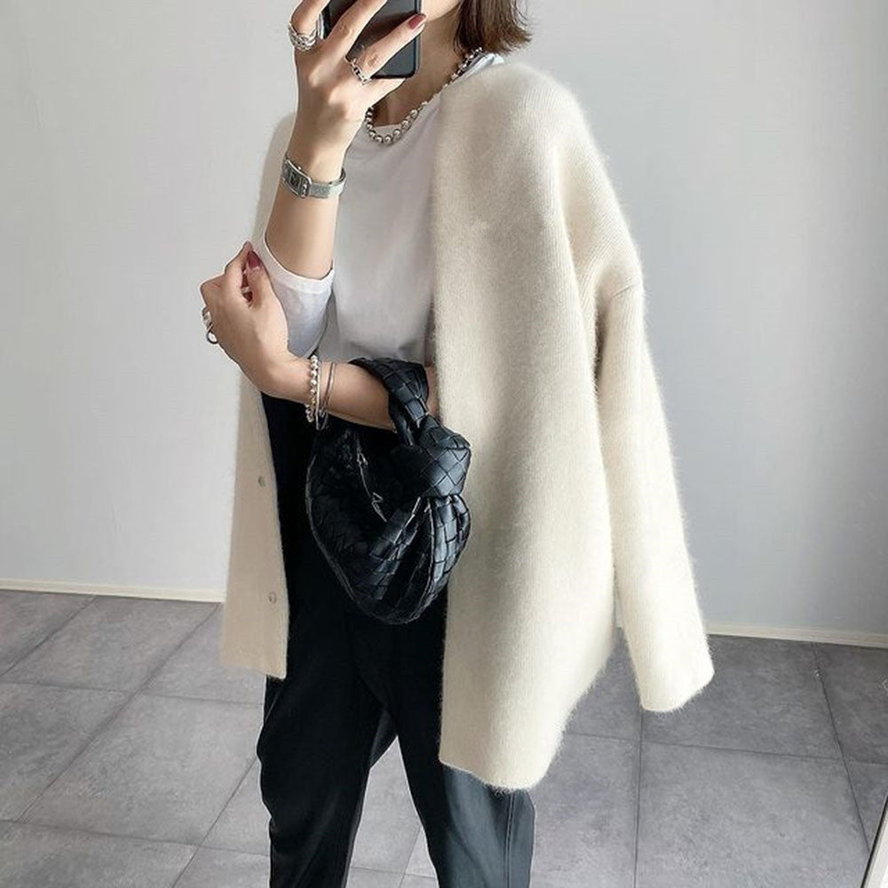 Damen Strickjacke | Offene Front mit gleichmäßiger Kantenführung
