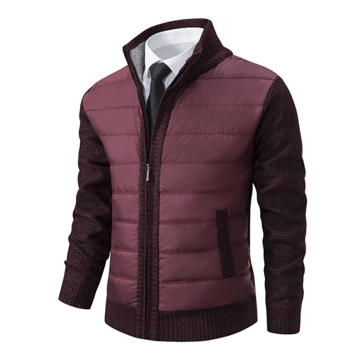 Herren-Steppjacke mit Langarmstruktur | gleichmäßige Steppung