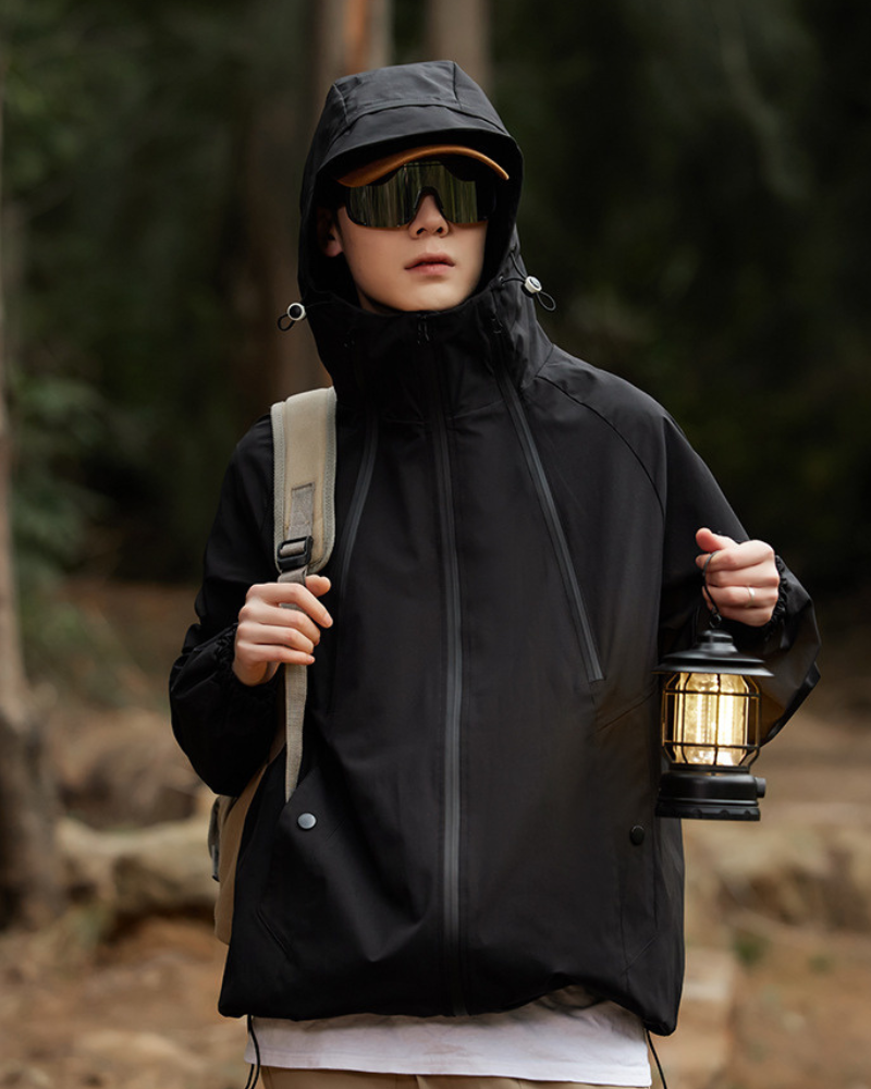 Unisex Jacke | Geschlossene Regenausführung mit Kapuze