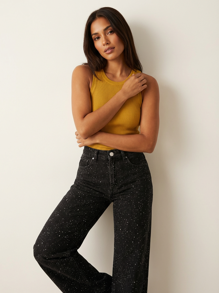 Damen Jeans | hoher Bund mit geradem Beinverlauf