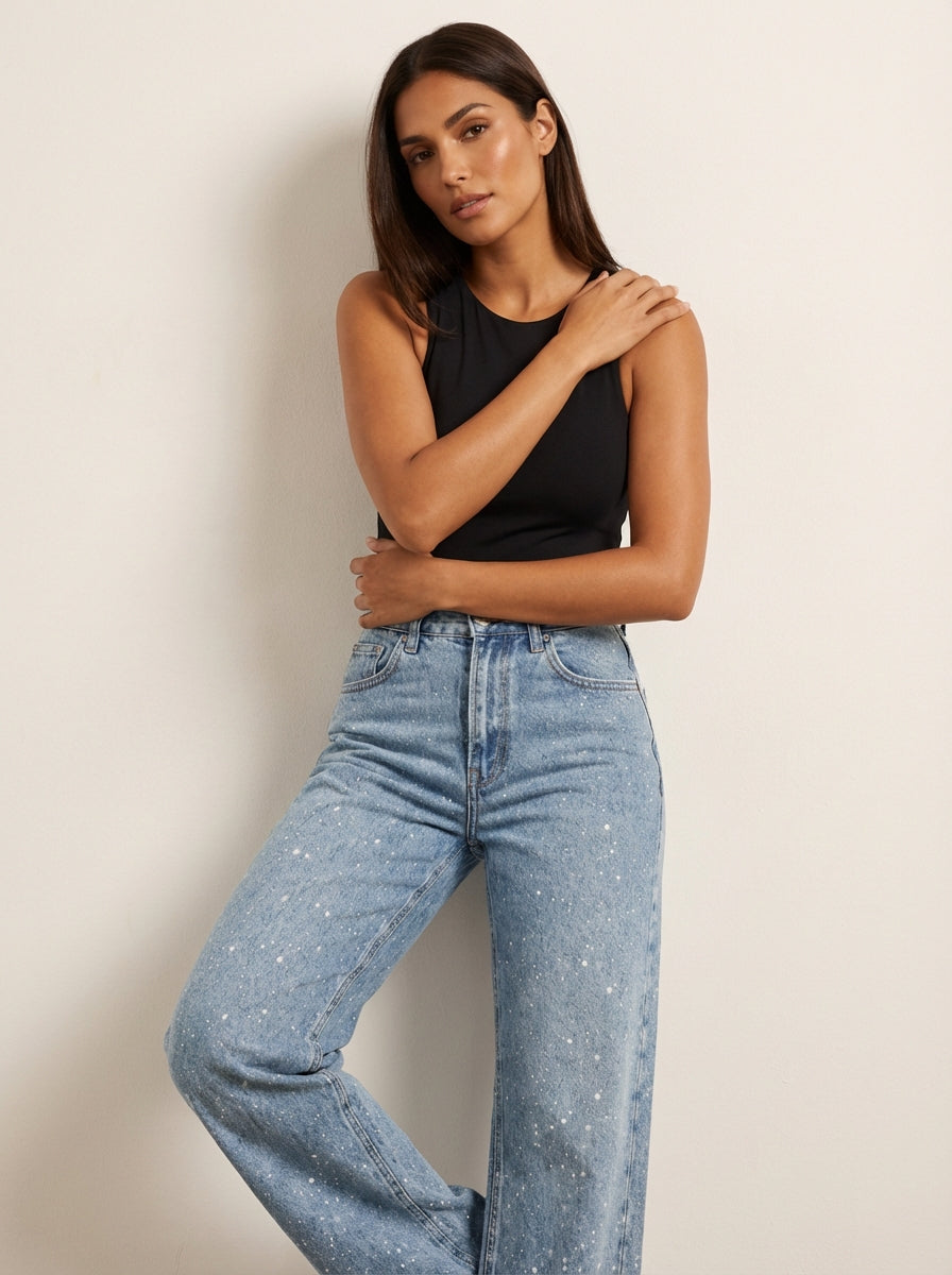 Damen Jeans | hoher Bund mit geradem Beinverlauf