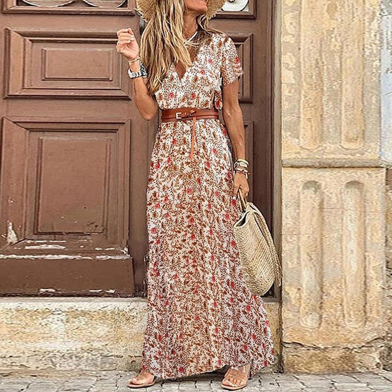 Women Maxi Dress | Printed Decorative Pattern Design