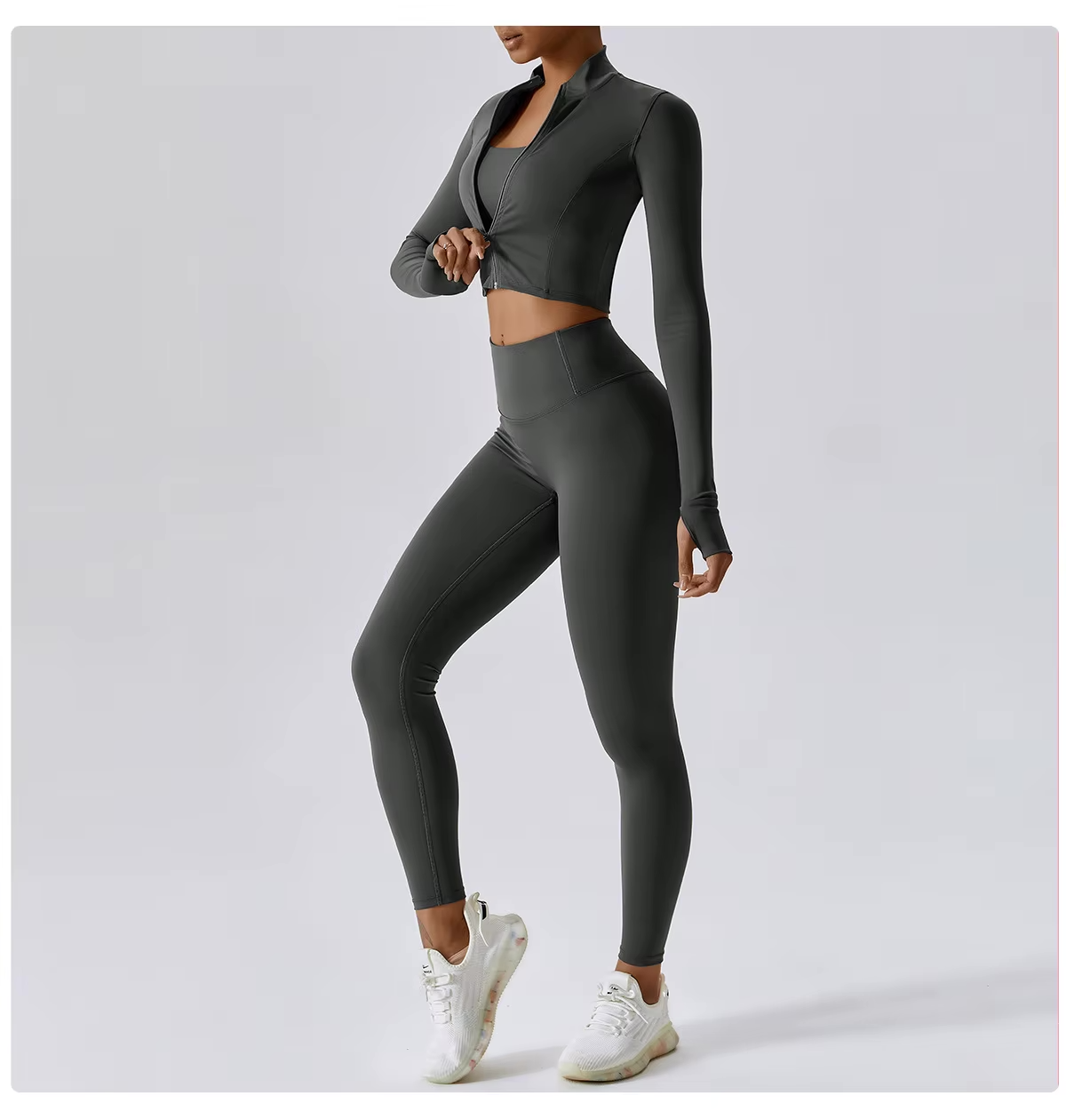 Damen Sportset | Dreiteilige Ausführung mit Weste, Oberteil und Hose
