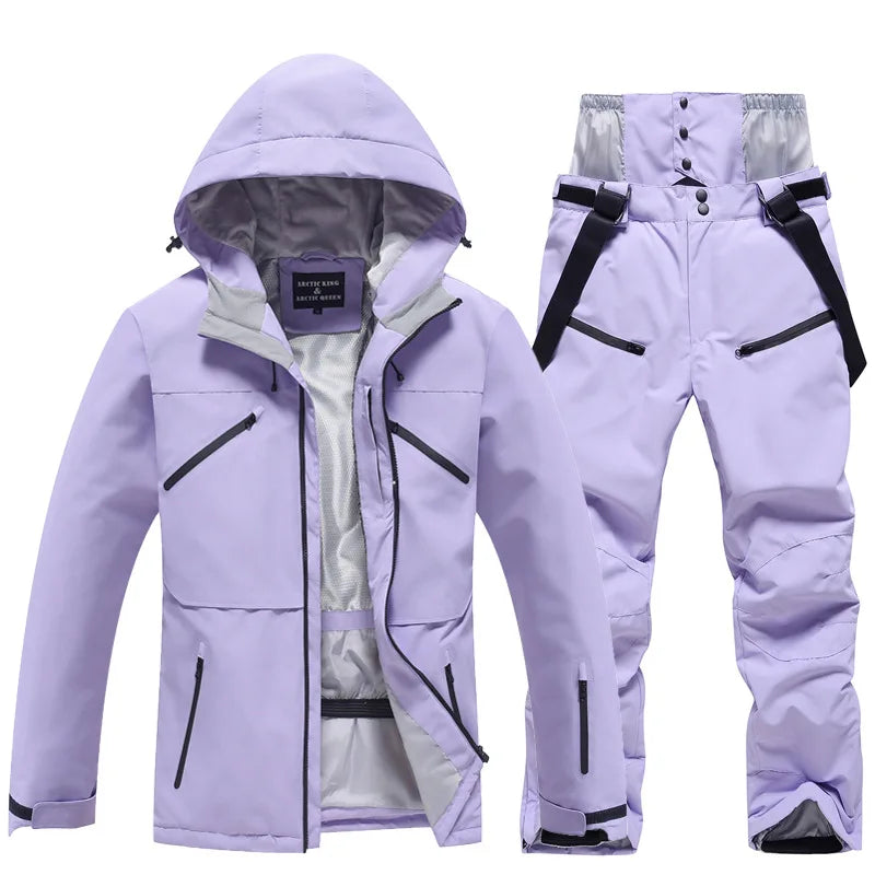 Unisex-Skianzug im zweiteiligen set | winterlicher funktionstil