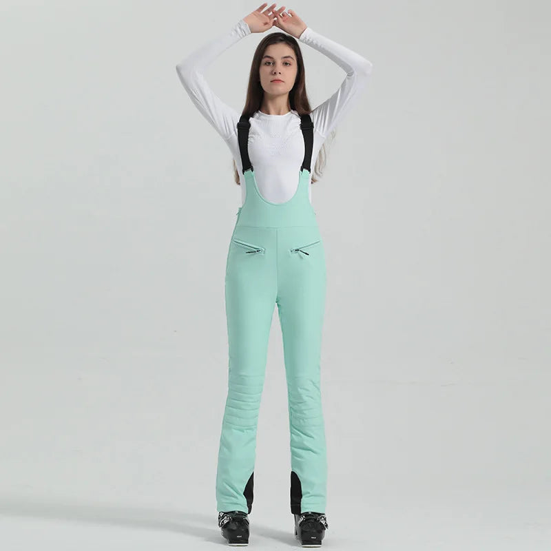 Damen Hose | Ausführung mit Trägern und elastischem Bund