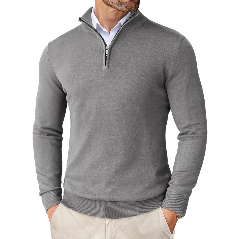 Herren Pullover | Frontreißverschluss mit ruhiger Schnittführung
